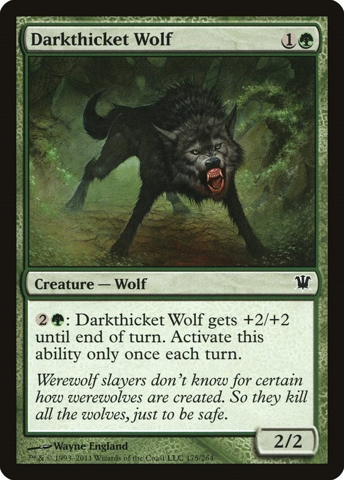 Image for Darkthicket Wolf (175) [Innistrad] - Magic: The Gathering