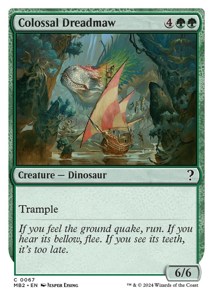 Image for Colossal Dreadmaw (White Border) (67) [Mystery Booster 2] - Magic: The Gathering