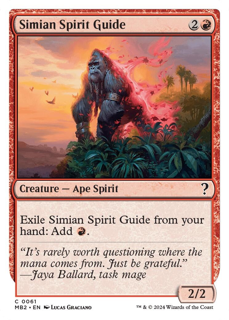 Image for Simian Spirit Guide (White Border) (61) [Mystery Booster 2] - Magic: The Gathering