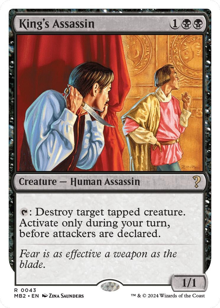 Image for King's Assassin (White Border) (43) [Mystery Booster 2] - Magic: The Gathering