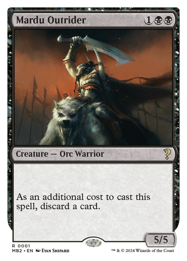 Image for Mardu Outrider (White Border) (1) [Mystery Booster 2] - Magic: The Gathering