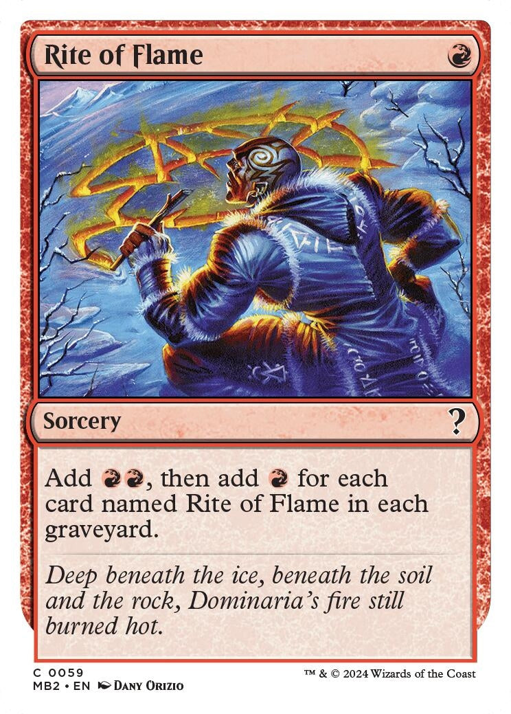 Image for Rite of Flame (White Border) (59) [Mystery Booster 2] - Magic: The Gathering