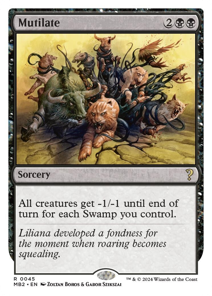 Image for Mutilate (White Border) (45) [Mystery Booster 2] - Magic: The Gathering