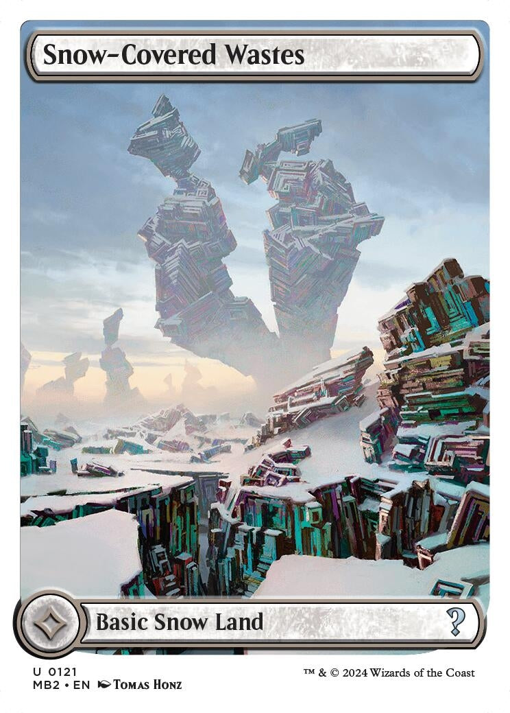 Image for Snow-Covered Wastes (White Border) (121) [Mystery Booster 2] - Magic: The Gathering
