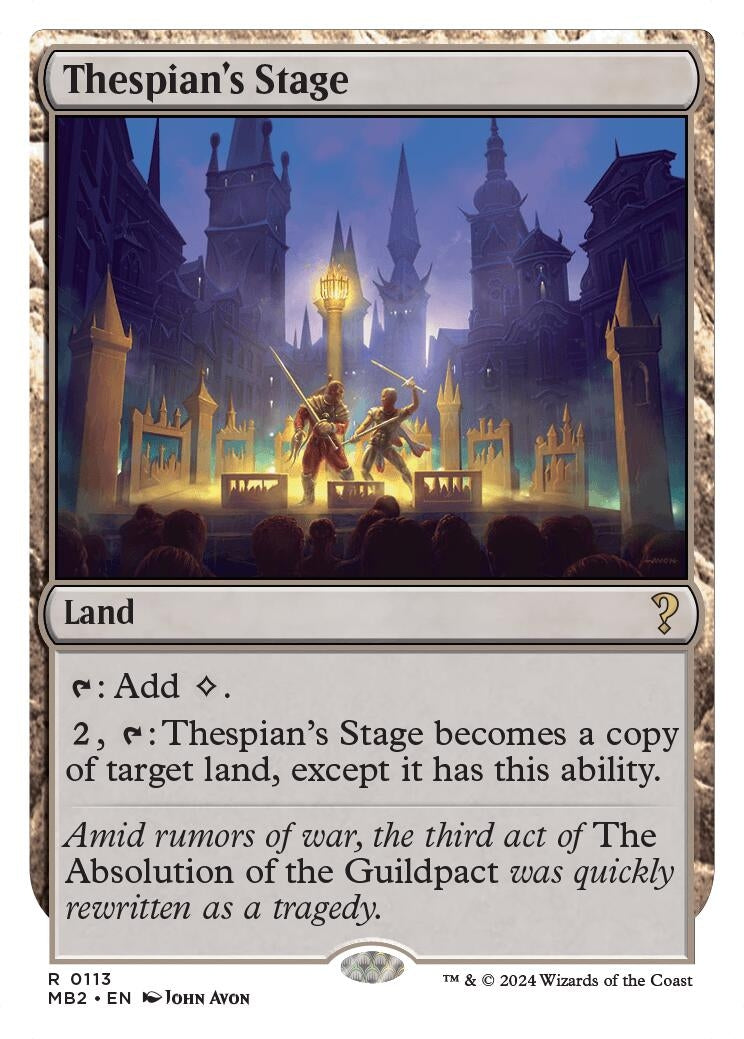 Image for Thespian's Stage (White Border) (113) [Mystery Booster 2] - Magic: The Gathering
