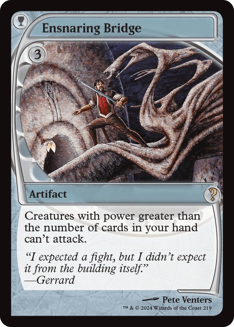 Image for Ensnaring Bridge (Future Sight) (219) [Mystery Booster 2] - Magic: The Gathering