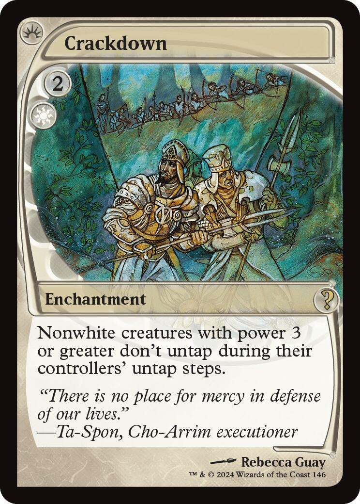 Image for Crackdown (Future Sight) (146) [Mystery Booster 2] - Magic: The Gathering