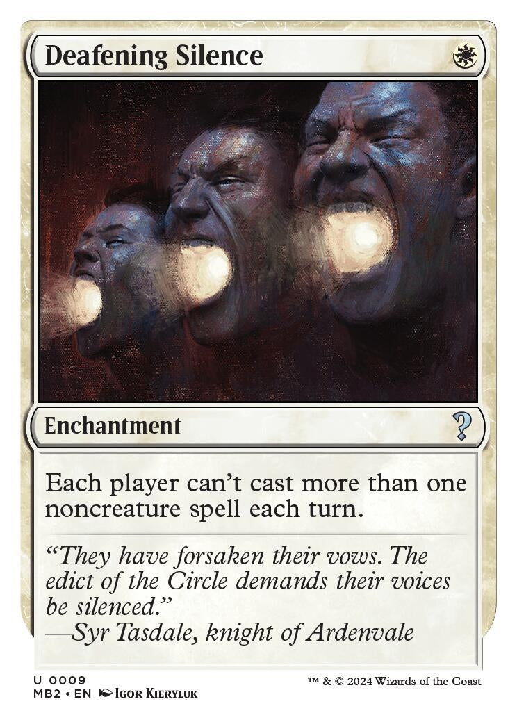 Image for Deafening Silence (White Border) (9) [Mystery Booster 2] - Magic: The Gathering