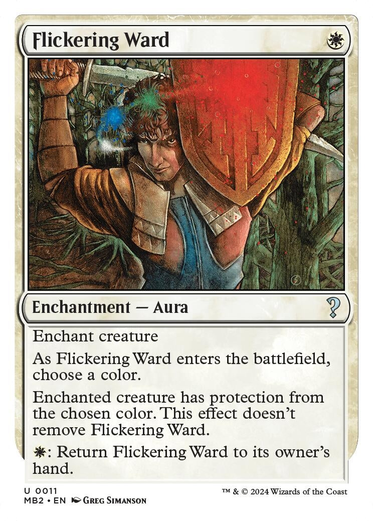 Flickering Ward (White Border) (11) [Mystery Booster 2]