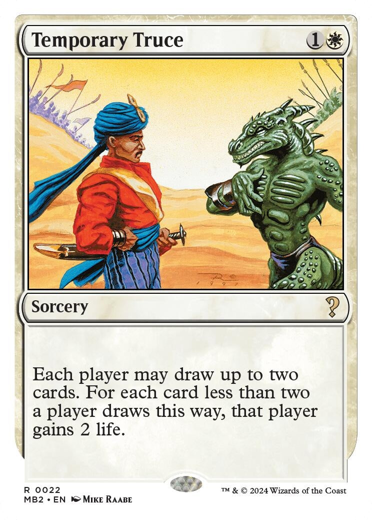 Image for Temporary Truce (White Border) (22) [Mystery Booster 2] - Magic: The Gathering