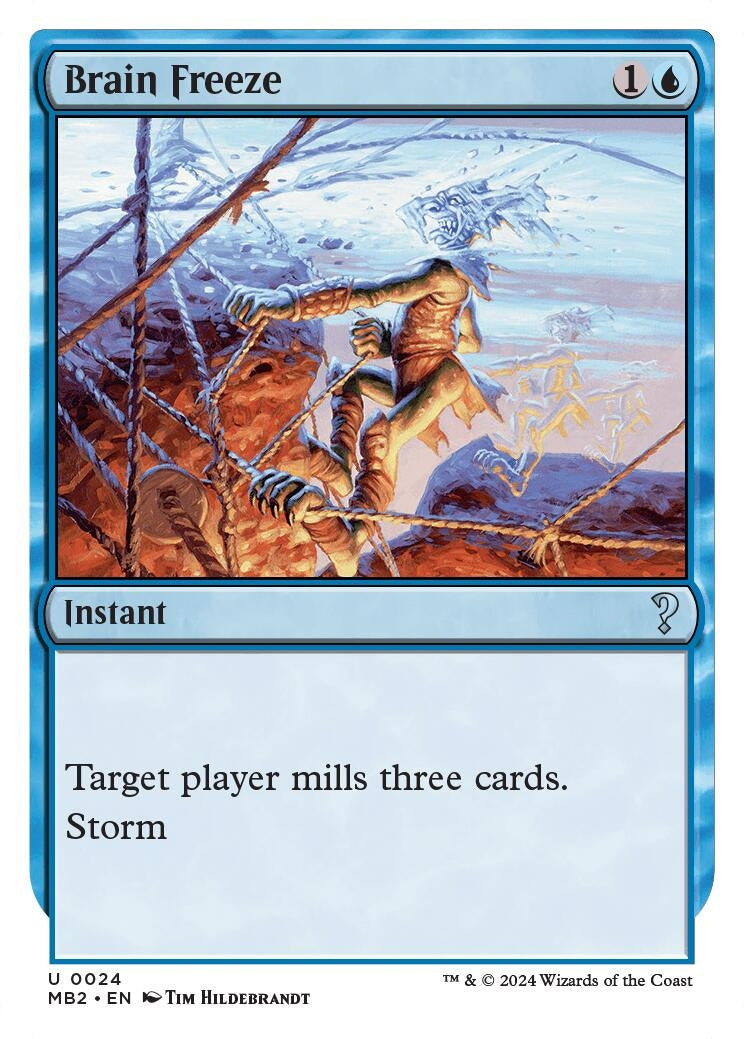 Image for Brain Freeze (White Border) (24) [Mystery Booster 2] - Magic: The Gathering