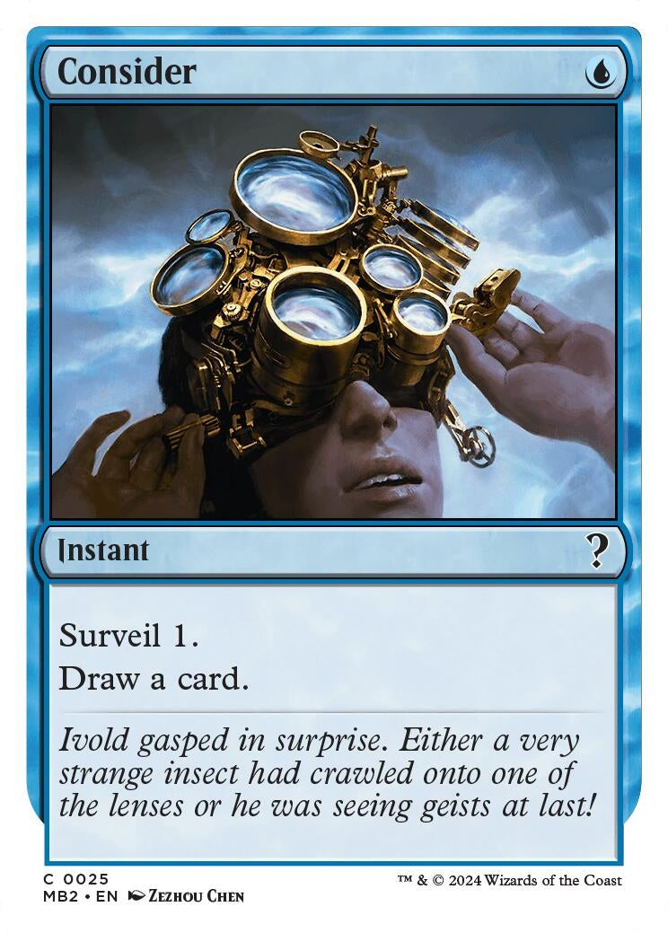 Image for Consider (White Border) (25) [Mystery Booster 2] - Magic: The Gathering