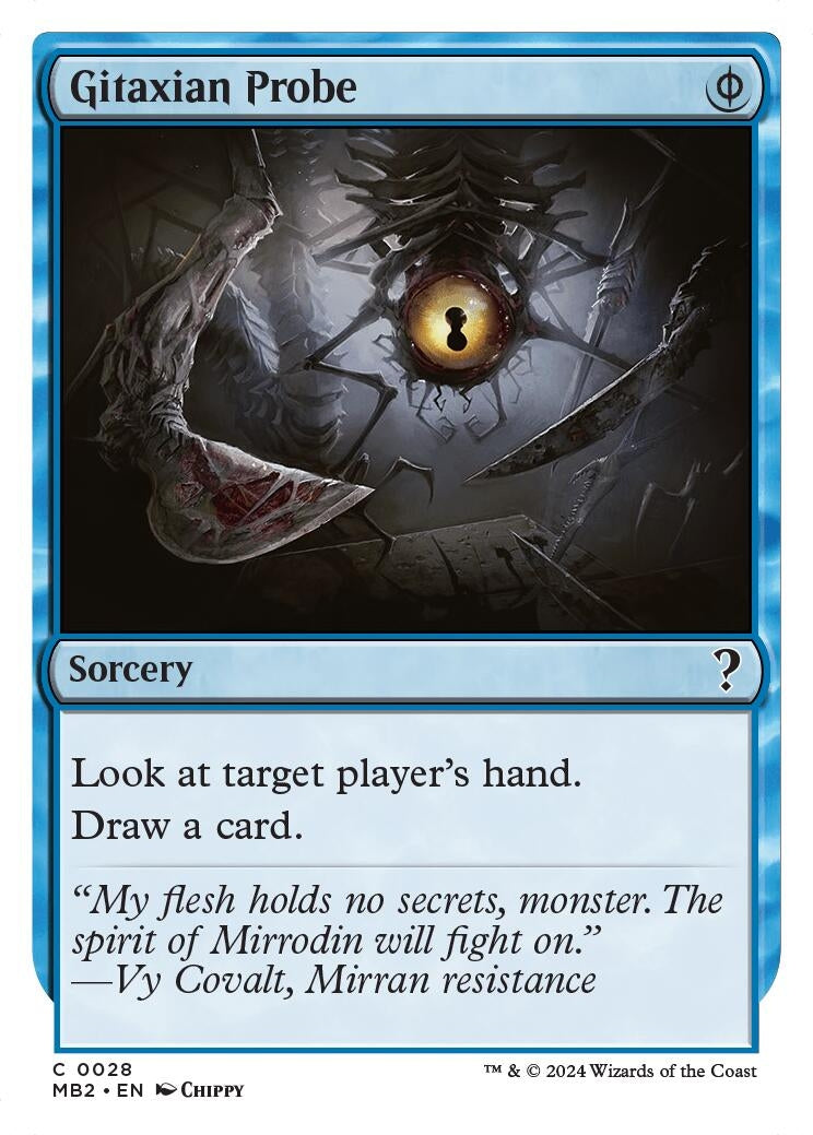 Image for Gitaxian Probe (White Border) (28) [Mystery Booster 2] - Magic: The Gathering