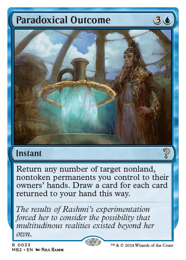 Image for Paradoxical Outcome (White Border) (33) [Mystery Booster 2] - Magic: The Gathering