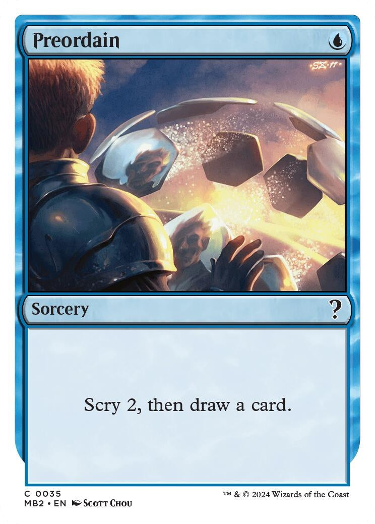 Image for Preordain (White Border) (35) [Mystery Booster 2] - Magic: The Gathering