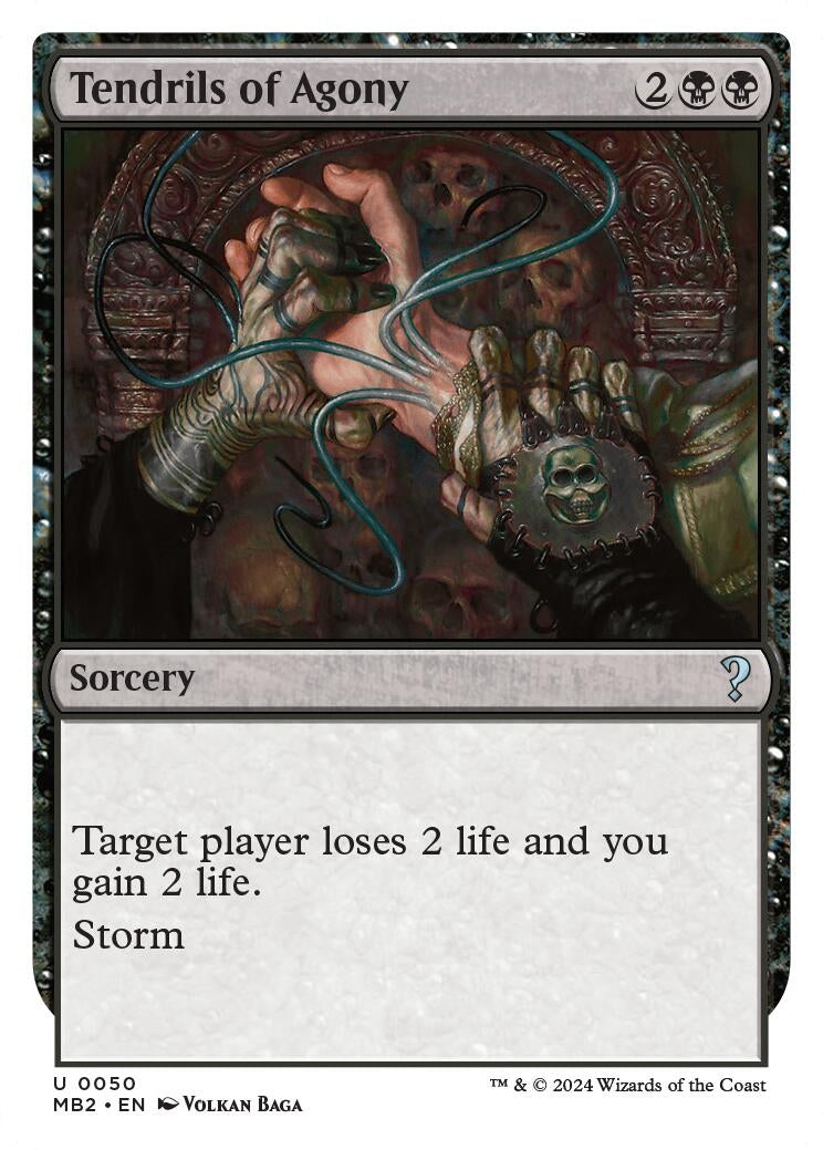 Image for Tendrils of Agony (White Border) (50) [Mystery Booster 2] - Magic: The Gathering