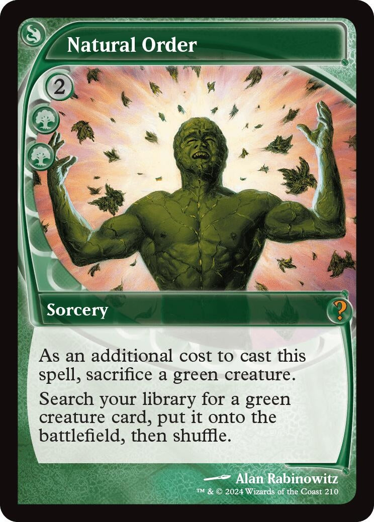 Image for Natural Order (Future Sight) (210) [Mystery Booster 2] - Magic: The Gathering