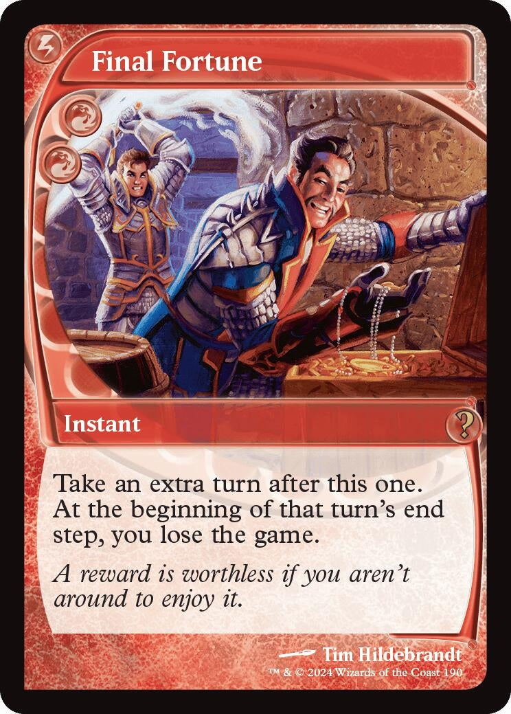 Image for Final Fortune (Future Sight) (190) [Mystery Booster 2] - Magic: The Gathering