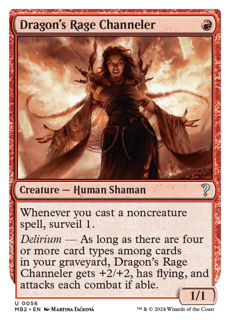 Image for Dragon's Rage Channeler (White Border) (56) [Mystery Booster 2] - Magic: The Gathering
