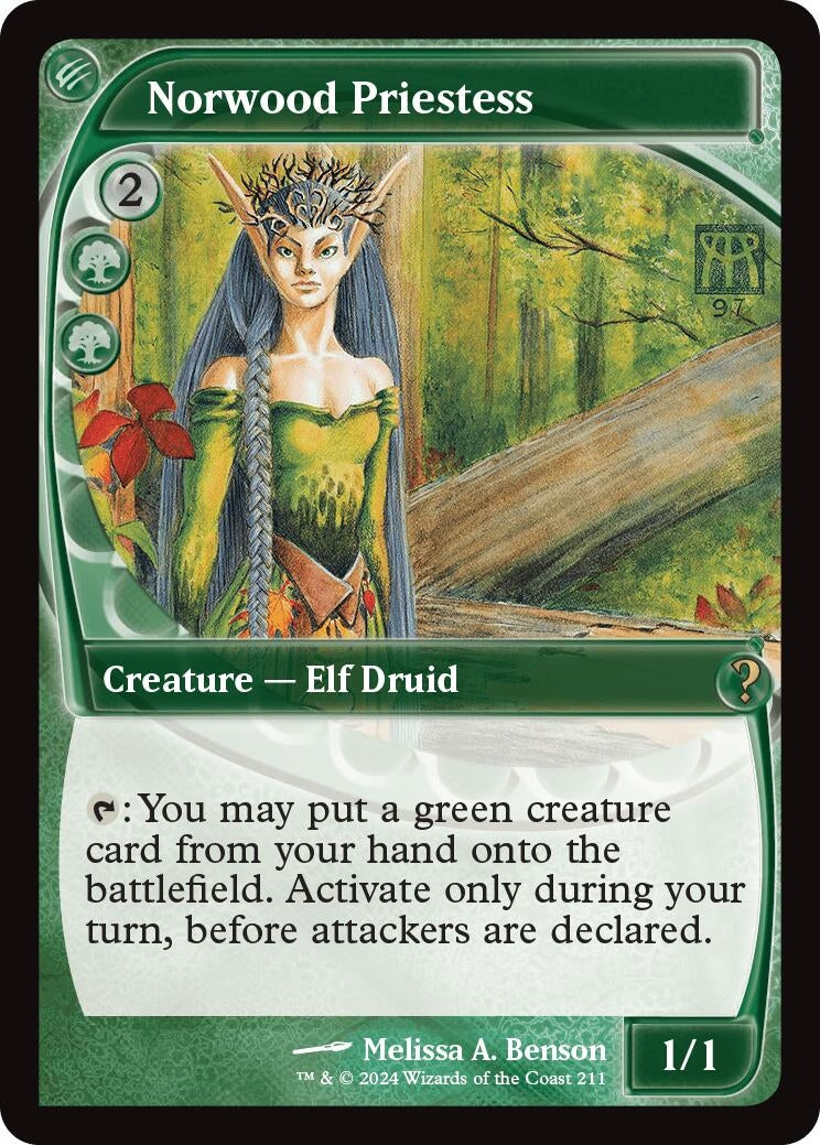 Image for Norwood Priestess (Future Sight) (211) [Mystery Booster 2] - Magic: The Gathering
