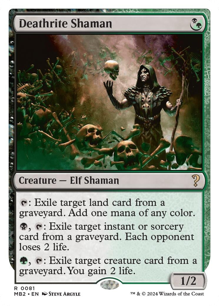 Image for Deathrite Shaman (White Border) (81) [Mystery Booster 2] - Magic: The Gathering