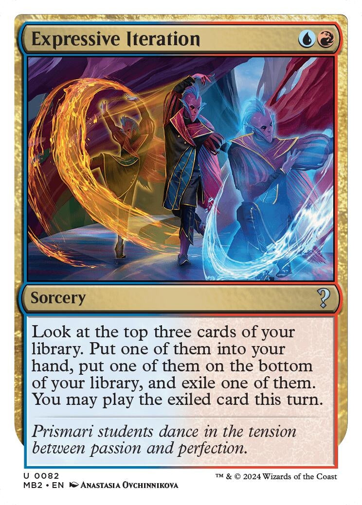 Image for Expressive Iteration (White Border) (82) [Mystery Booster 2] - Magic: The Gathering