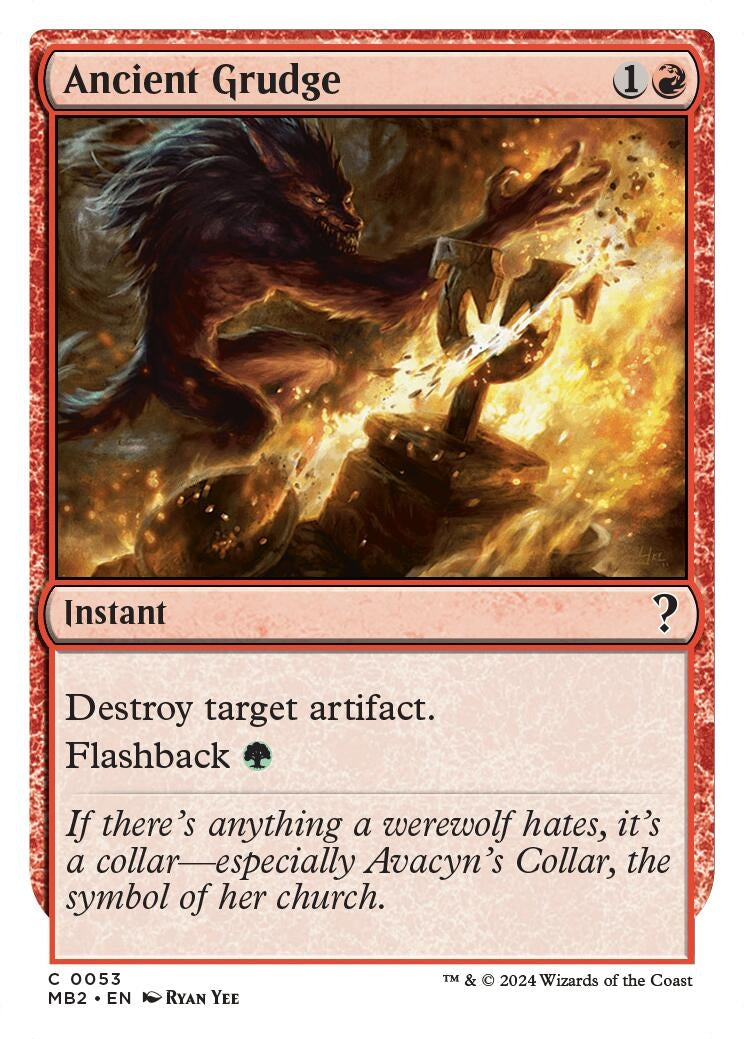 Image for Ancient Grudge (White Border) (53) [Mystery Booster 2] - Magic: The Gathering