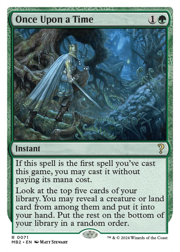 Image for Once Upon a Time (White Border) (71) [Mystery Booster 2] - Magic: The Gathering