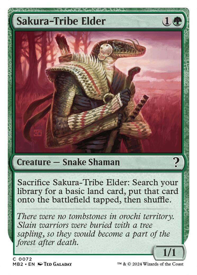 Image for Sakura-Tribe Elder (White Border) (72) [Mystery Booster 2] - Magic: The Gathering