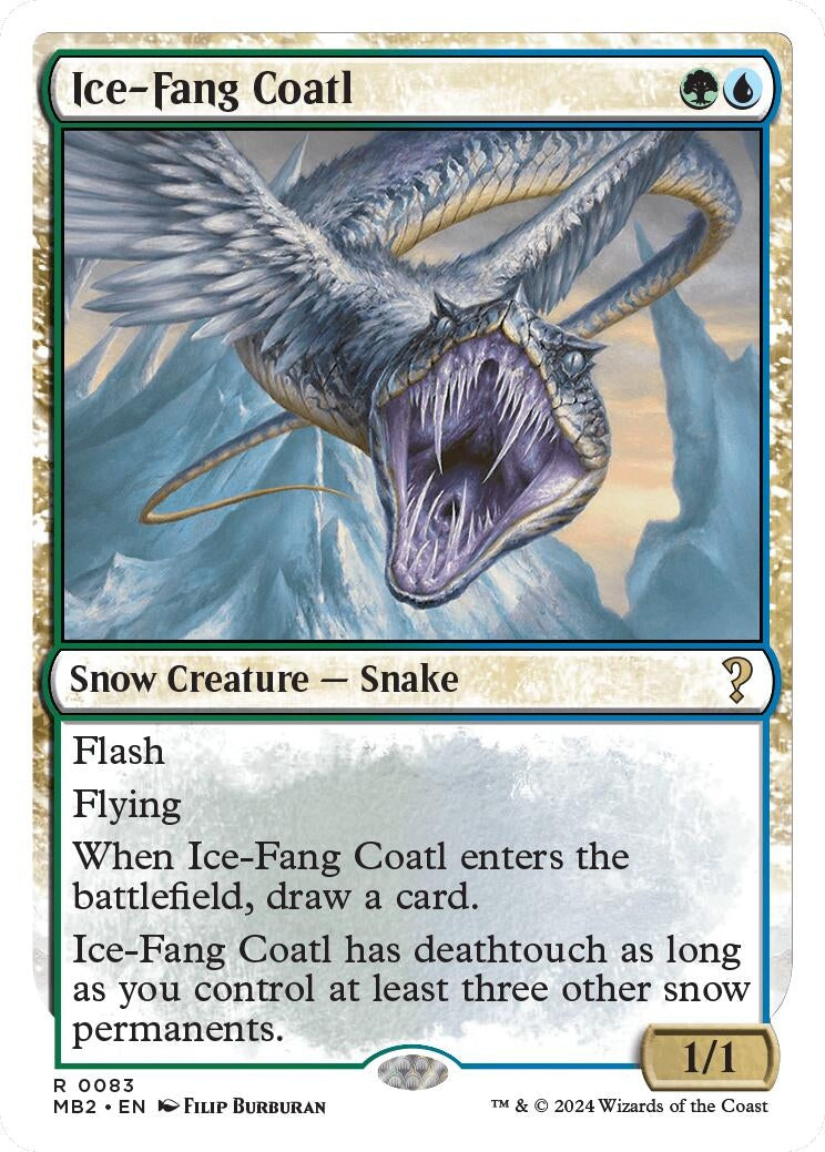 Image for Ice-Fang Coatl (White Border) (83) [Mystery Booster 2] - Magic: The Gathering