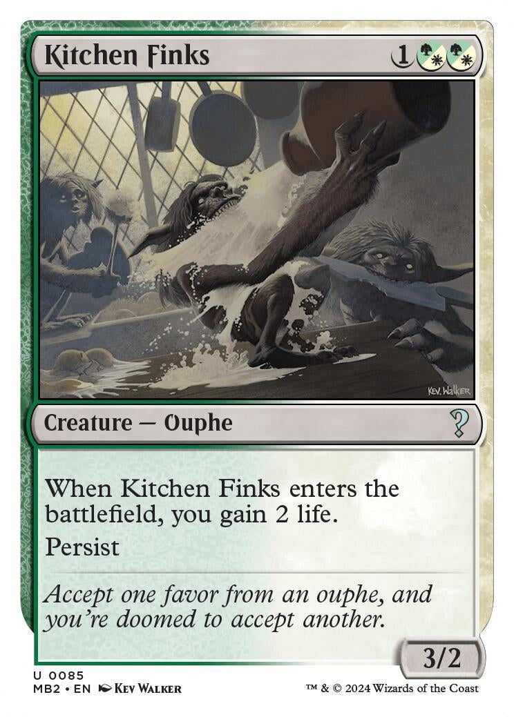 Image for Kitchen Finks (White Border) (85) [Mystery Booster 2] - Magic: The Gathering