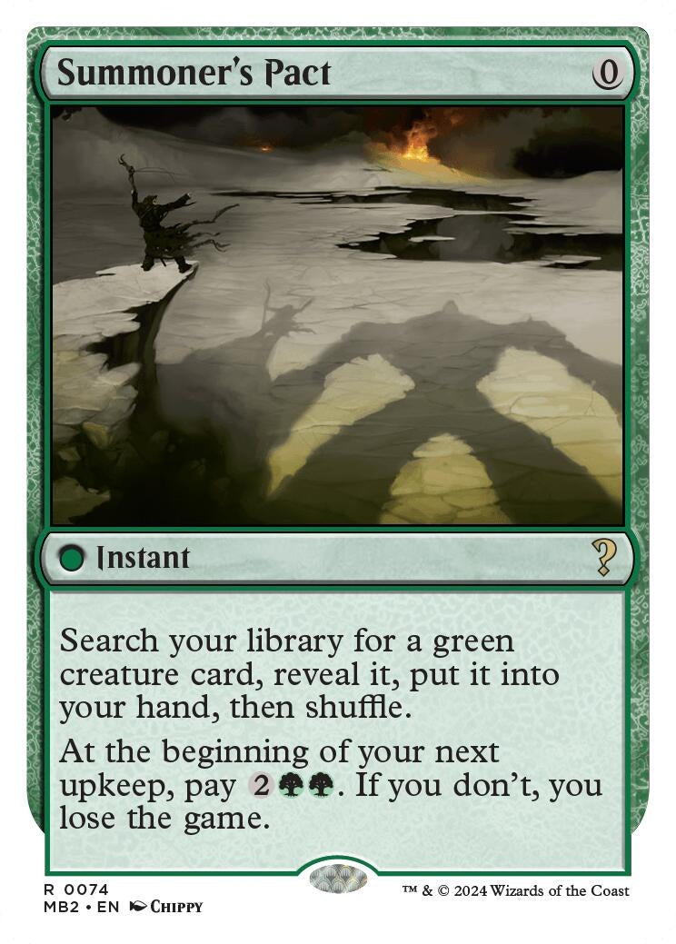 Image for Summoner's Pact (White Border) (74) [Mystery Booster 2] - Magic: The Gathering