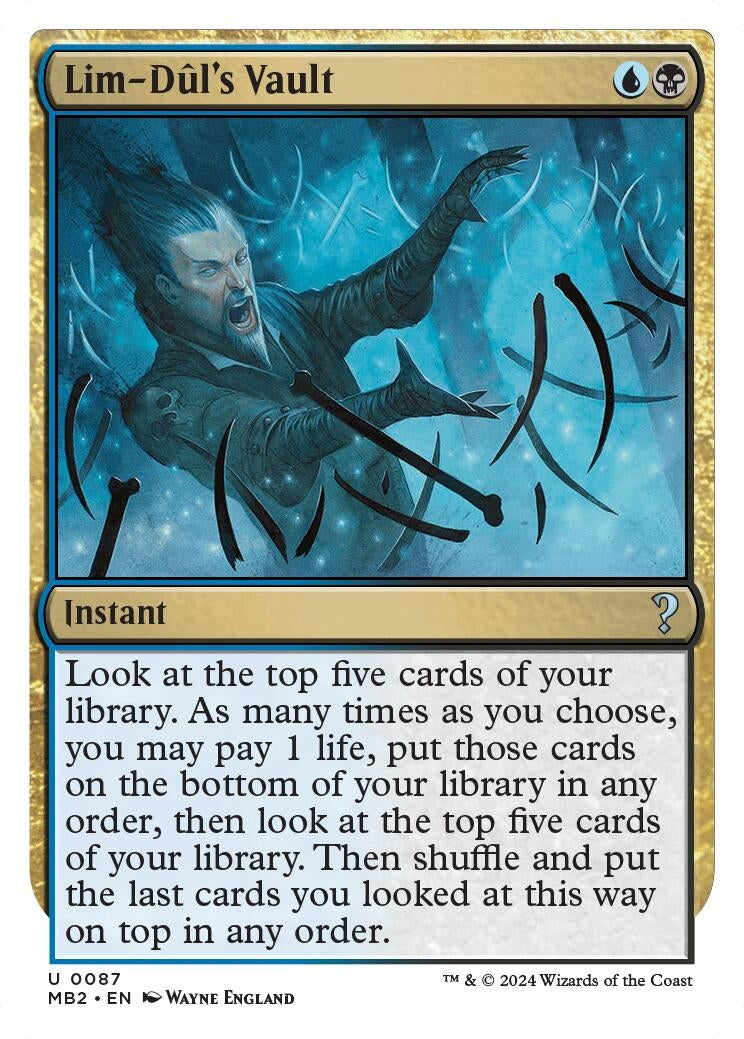 Image for Lim-Dul's Vault (White Border) (87) [Mystery Booster 2] - Magic: The Gathering
