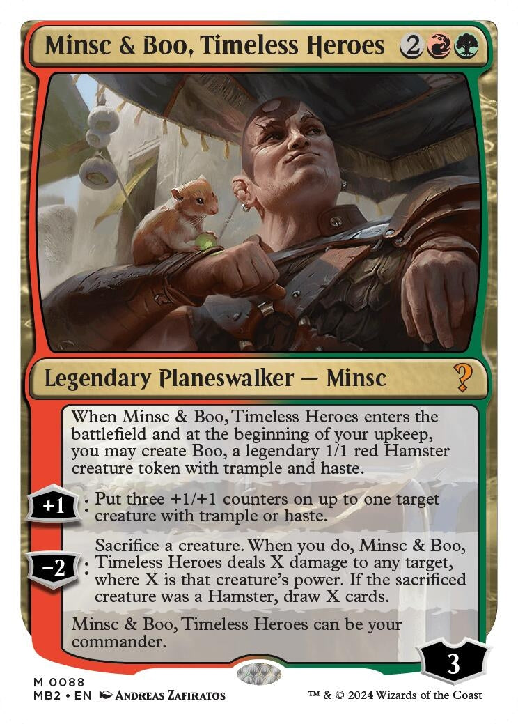 Image for Minsc & Boo, Timeless Heroes (White Border) (88) [Mystery Booster 2] - Magic: The Gathering