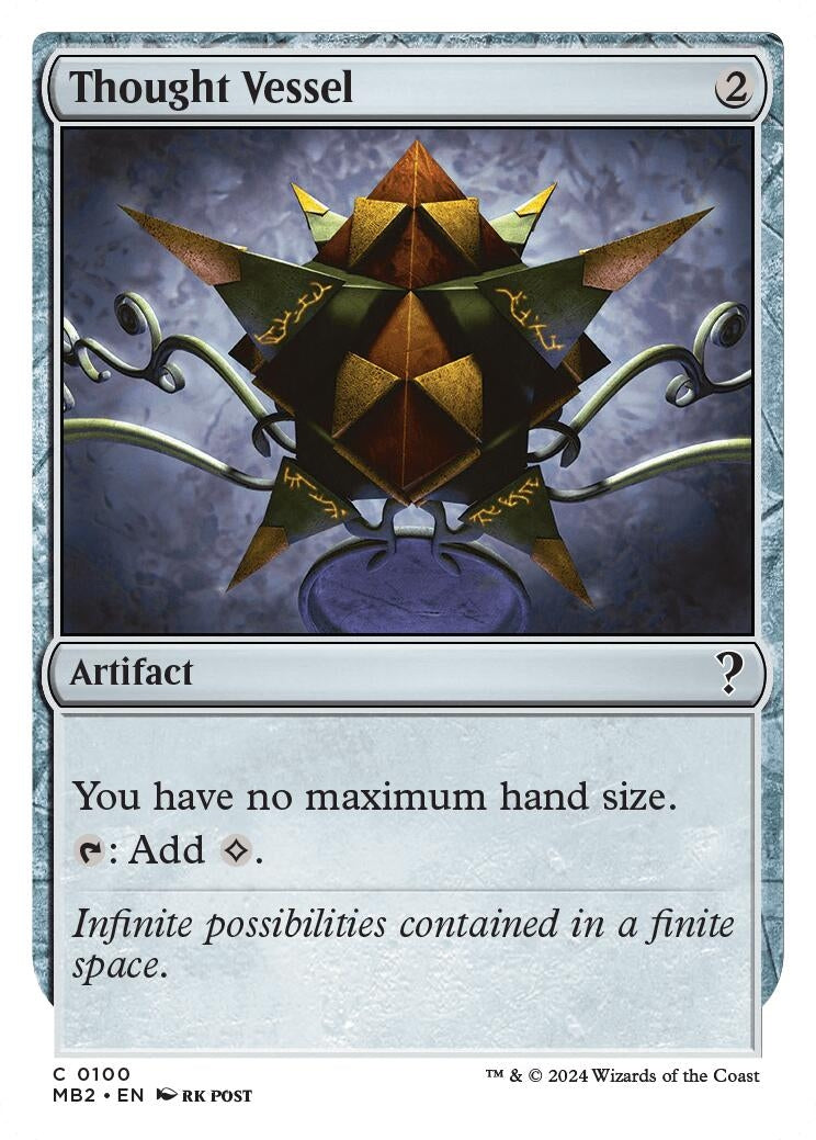 Image for Thought Vessel (White Border) (100) [Mystery Booster 2] - Magic: The Gathering