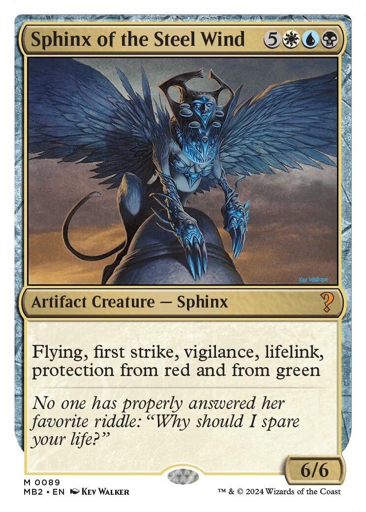 Image for Sphinx of the Steel Wind (White Border) (89) [Mystery Booster 2] - Magic: The Gathering