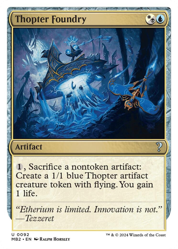 Image for Thopter Foundry (White Border) (92) [Mystery Booster 2] - Magic: The Gathering