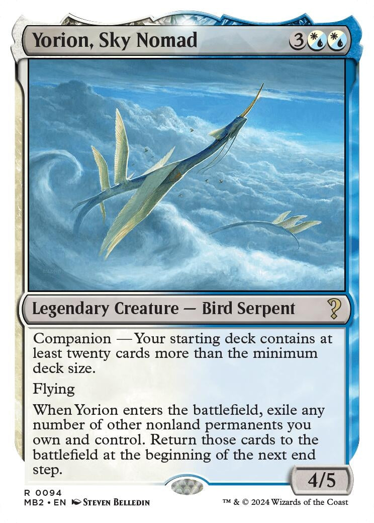 Image for Yorion, Sky Nomad (White Border) (94) [Mystery Booster 2] - Magic: The Gathering