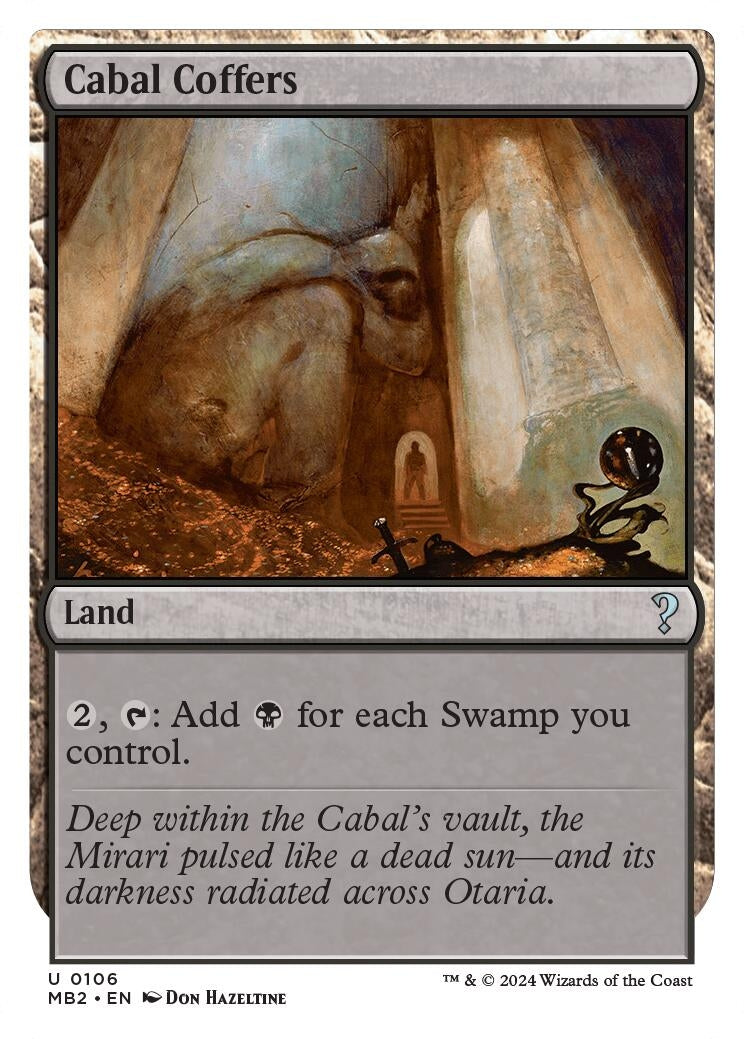 Image for Cabal Coffers (White Border) (106) [Mystery Booster 2] - Magic: The Gathering
