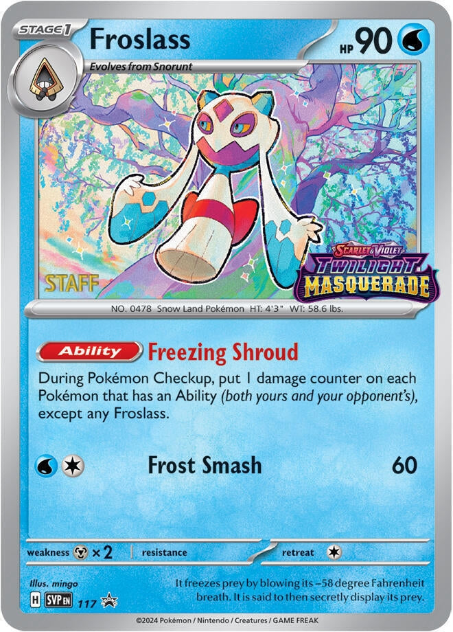 Image for Froslass - 117 (Prerelease) [Staff] (117) [SV: Scarlet & Violet Promo Cards] - Pokemon