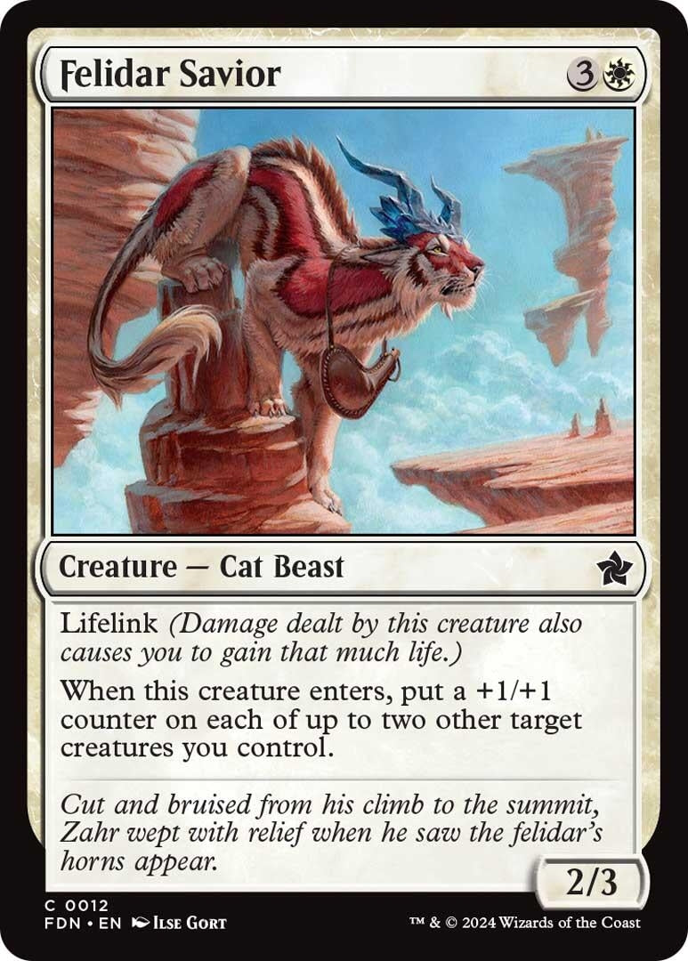 Image for Felidar Savior (12) [Foundations] - Magic: The Gathering