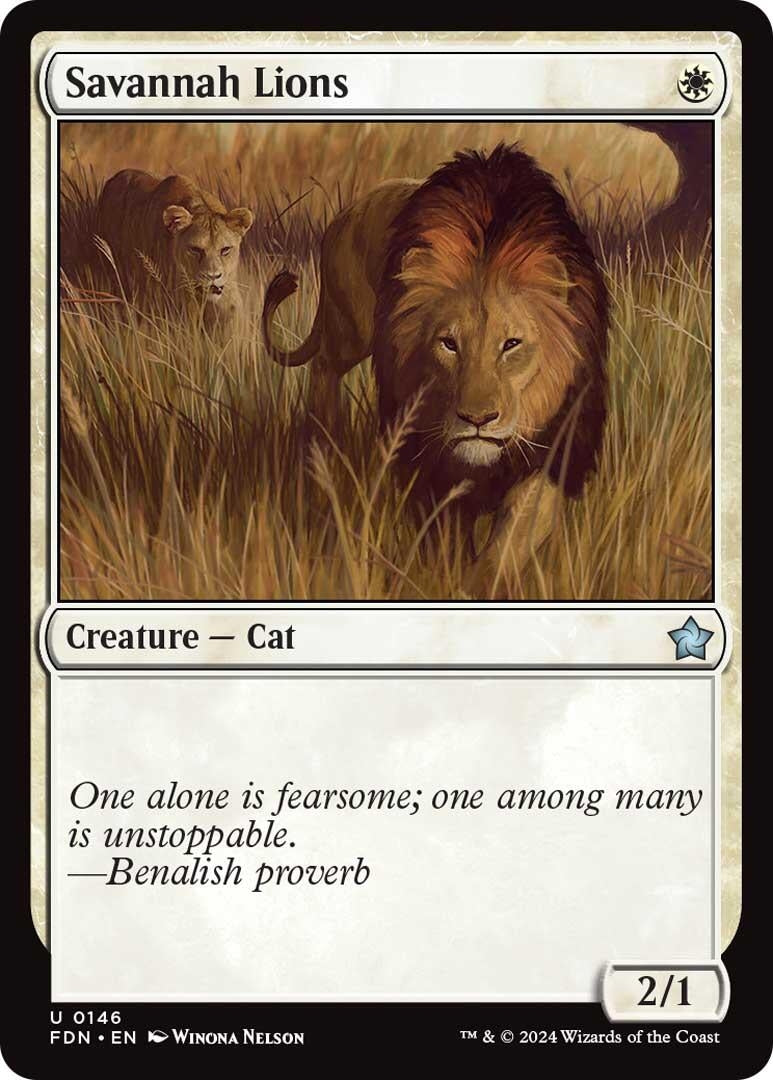 Image for Savannah Lions (146) [Foundations] - Magic: The Gathering