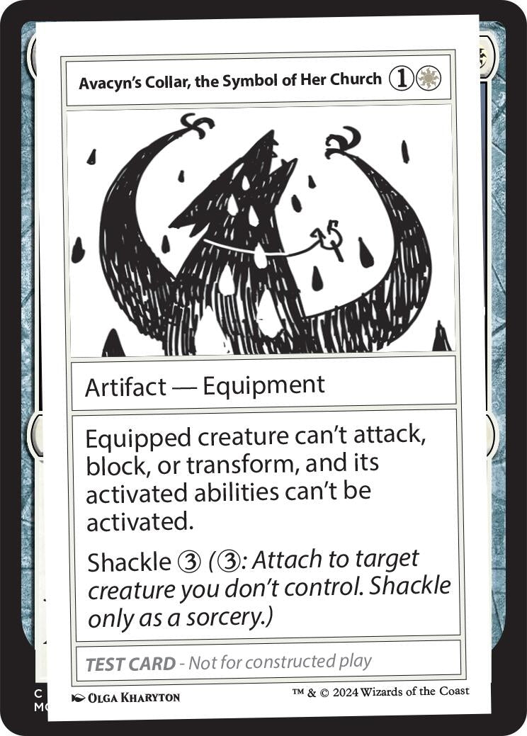 Image for Avacyn's Collar, the Symbol of Her Church [Mystery Booster 2 Playtest Cards] - Magic: The Gathering