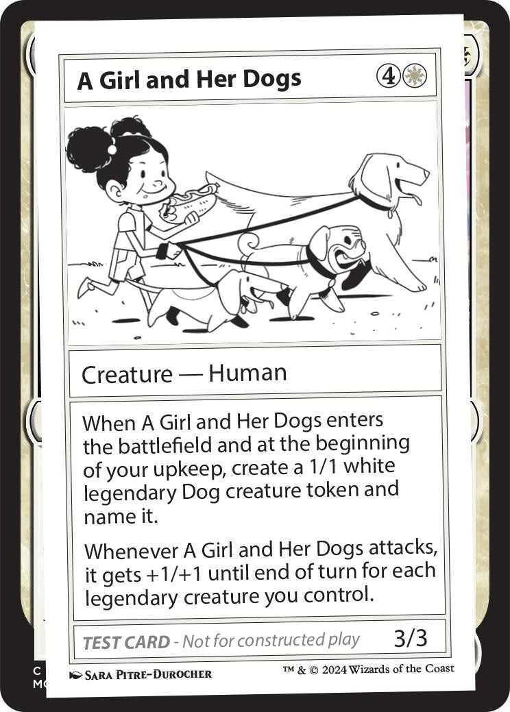 Image for A Girl and Her Dogs [Mystery Booster 2 Playtest Cards] - Magic: The Gathering