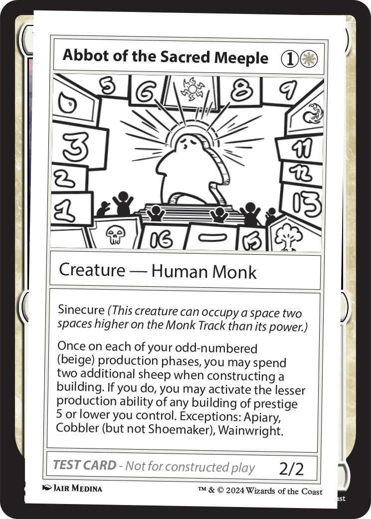 Image for Abbot of the Sacred Meeple [Mystery Booster 2 Playtest Cards] - Magic: The Gathering