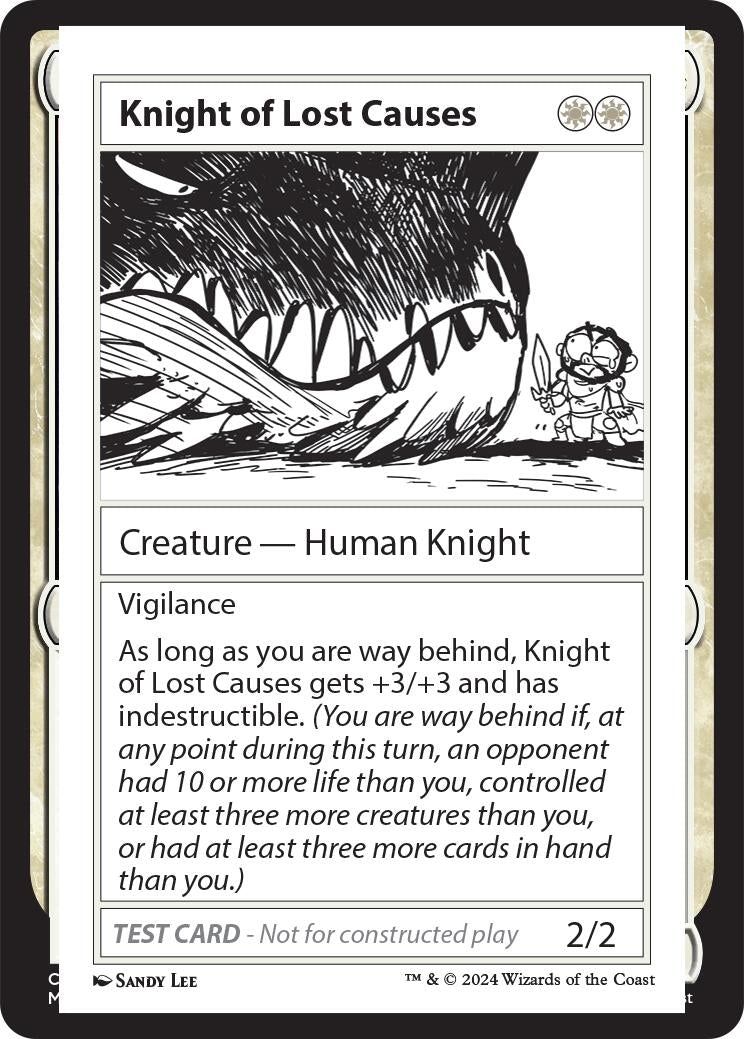 Image for Knight of Lost Causes [Mystery Booster 2 Playtest Cards] - Magic: The Gathering