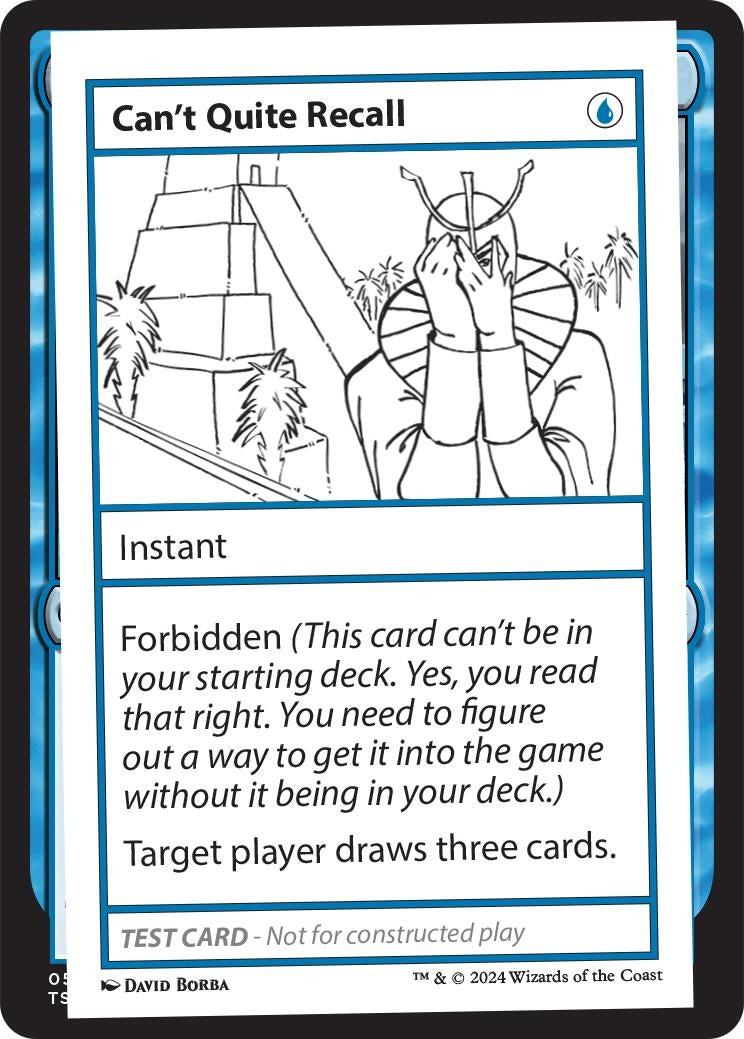 Image for Can't Quite Recall [Mystery Booster 2 Playtest Cards] - Magic: The Gathering