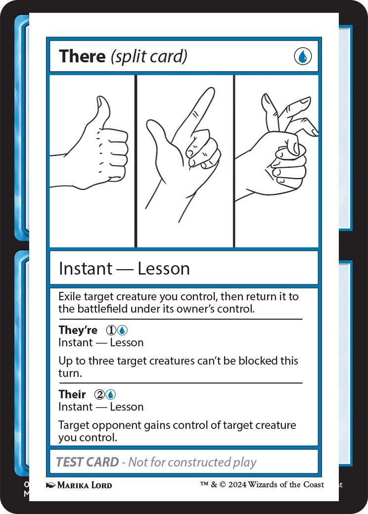 Image for There (split card) [Mystery Booster 2 Playtest Cards] - Magic: The Gathering