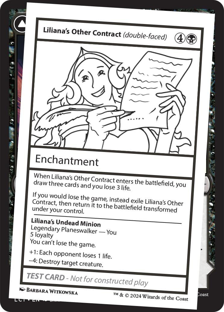 Image for Liliana's Other Contract (double-faced) [Mystery Booster 2 Playtest Cards] - Magic: The Gathering