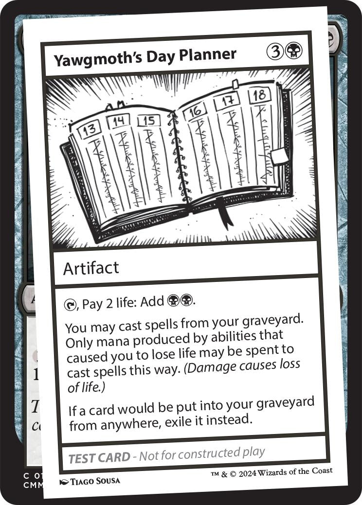 Image for Yawgmoth's Day Planner [Mystery Booster 2 Playtest Cards] - Magic: The Gathering